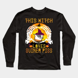 This Witch Loves Guinea Pigs Halloween (135) Long Sleeve T-Shirt